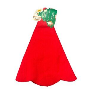Economy Red Christmas Tree Skirt/Table Cover